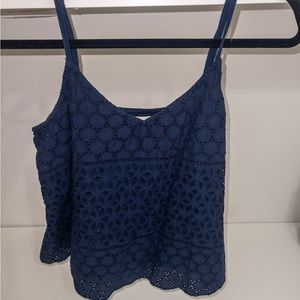 Hollister Navy Lace Tank Top